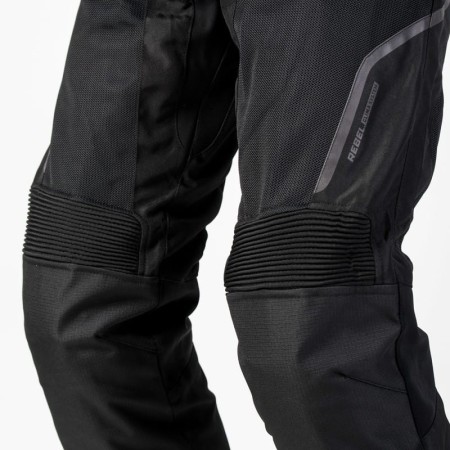 SPODNIE MOTOCYKLOWE TEKSTYLNE REBELHORN FLUX BLACK