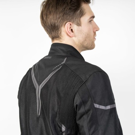 KURTKA MOTOCYKLOWA TEKSTYLNA OZONE FLOW BLACK 10XL