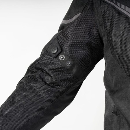 KURTKA MOTOCYKLOWA TEKSTYLNA OZONE FLOW BLACK 10XL