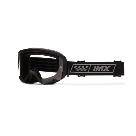GOGLE IMX ENDURANCE RACE MATT BLACK /GREY - SZYBA DARK SMOKE + CLEAR (2 SZYBY W ZESTAWIE)