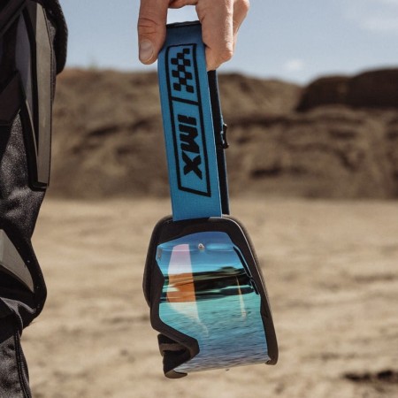 GOGLE IMX ENDURANCE RACE MATT BLACK / BLUE - SZYBA IRIDIUM BLUE + CLEAR (2 SZYBY W ZESTAWIE)