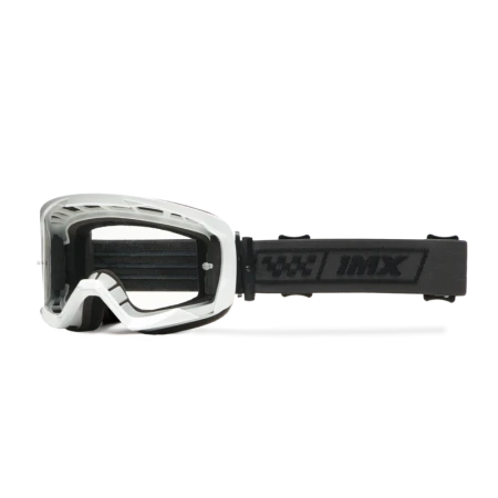 GOGLE IMX ENDURANCE RACE WHITE GLOSS/BLACK - SZYBA DARK SMOKE + CLEAR (2 SZYBY W ZESTAWIE)