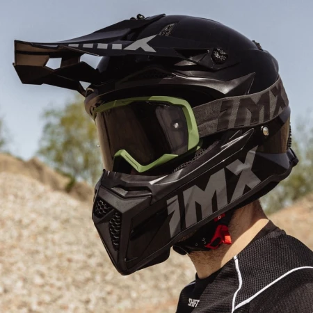 GOGLE IMX ENDURANCE FLIP GREEN MATT/BLACK - SZYBA DARK SMOKE + CLEAR (2 SZYBY W ZESTAWIE)