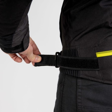 KURTKA MOTOCYKLOWA TEKSTYLNA REBELHORN BORG BLACK DARK GREY FLUO YELLOW