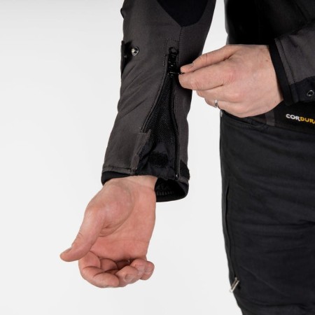 KURTKA MOTOCYKLOWA TEKSTYLNA REBELHORN BORG BLACK DARK GREY FLUO YELLOW