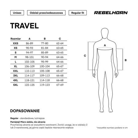 KOMBINEZON PRZECIWDESZCZOWY REBELHORN TRAVEL BLACK FLUO YELLOW