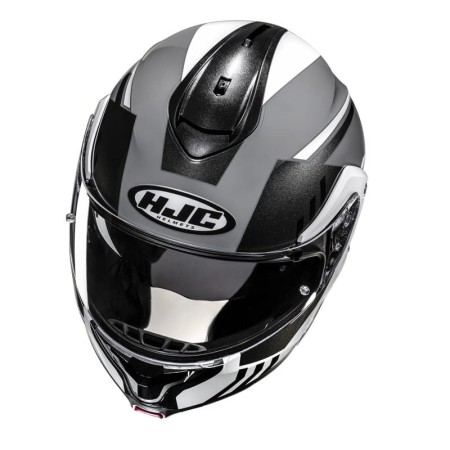 KASK MOTOCYKLOWY HJC C91N KAON BLACK WHITE
