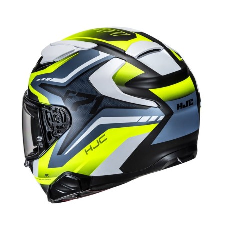 KASK MOTOCYKLOWY HJC F71 FES YELLOW BLUE