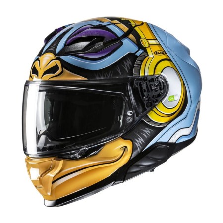 KASK MOTOCYKLOWY HJC F71 MONKEY DJ BLUE ORANGE
