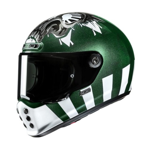 Przejdź do produktu KASK MOTOCYKLOWY HJC V10 CRANIA GREEN WHITE