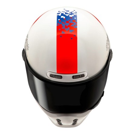 KASK MOTOCYKLOWY HJC V10 FQ20 RETRO WHITE RD BLUE