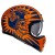 KASK MOTOCYKLOWY HJC V60 FLAME BLACK ORANGE