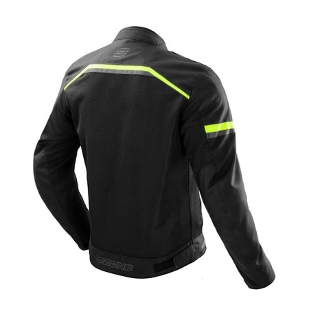 KURTKA MOTOCYKLOWA TEKSTYLNA OZONE NEO AIR BLACK FLUO YELLOW