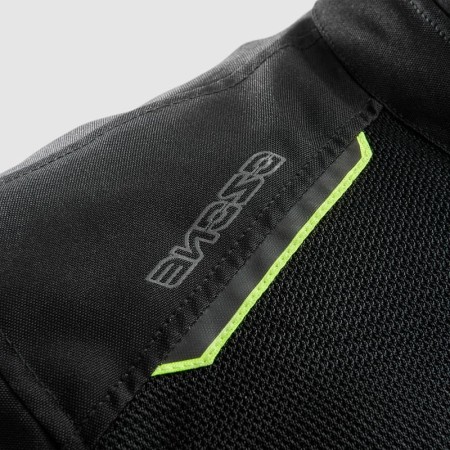 KURTKA MOTOCYKLOWA TEKSTYLNA OZONE NEO AIR BLACK FLUO YELLOW