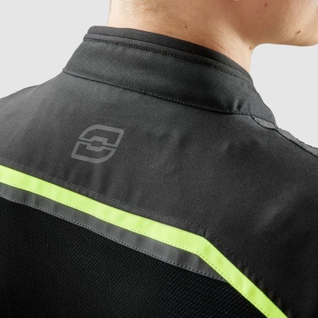 KURTKA MOTOCYKLOWA TEKSTYLNA OZONE NEO AIR BLACK FLUO YELLOW