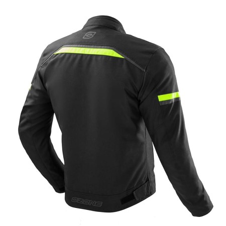 KURTKA MOTOCYKLOWA TEKSTYLNA OZONE NEO BLACK FLUO YELLOW