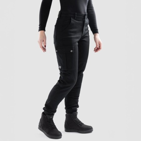 JEANSY MOTOCYKLOWE DAMSKIE OZONE JANE JOGGER FIT BLACK 24/30