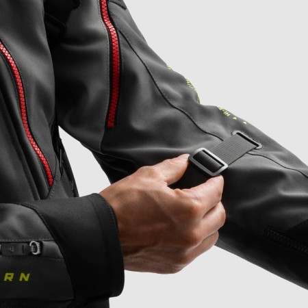 KURTKA MOTOCYKLOWA TEKSTYLNA REBELHORN HARDY 3.0 DARK GREY BLACK FLUO YELLOW