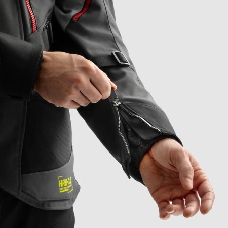 KURTKA MOTOCYKLOWA TEKSTYLNA REBELHORN HARDY 3.0 DARK GREY BLACK FLUO YELLOW