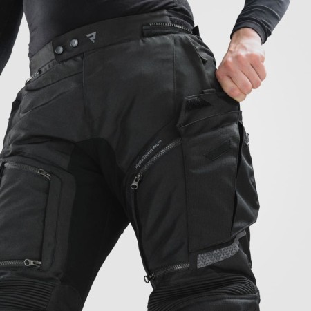 SPODNIE MOTOCYKLOWE TEKSTYLNE REBELHORN CUBBY 5 BLACK (KRÓTKA NOGAWKA) S-M