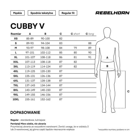 SPODNIE MOTOCYKLOWE TEKSTYLNE REBELHORN CUBBY 5 BLACK (KRÓTKA NOGAWKA) S-M