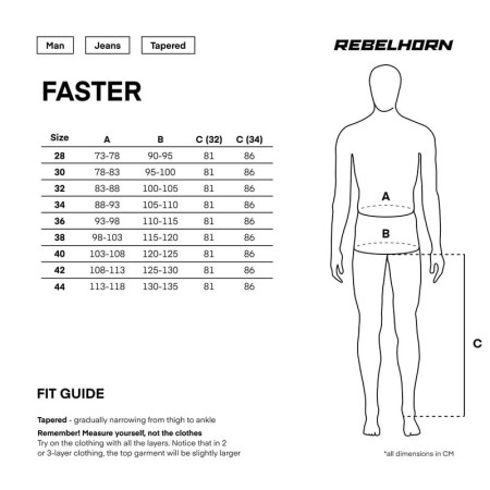 JEANSY MOTOCYKLOWE REBELHORN FASTER BLACK 28/32