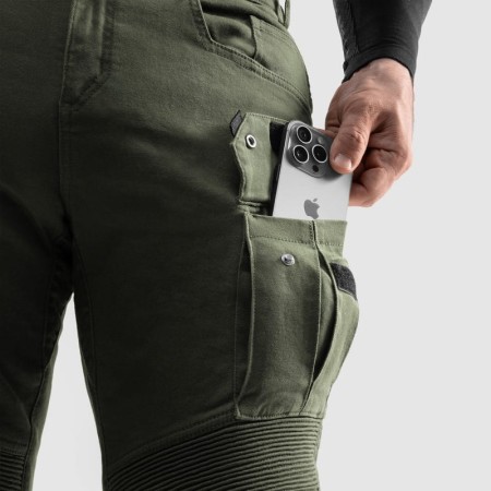 JEANSY MOTOCYKLOWE REBELHORN FASTER OLIVE GREEN 28/32