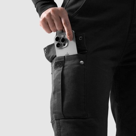 JEANSY MOTOCYKLOWE DAMSKIE REBELHORN FASTER BLACK 24/30