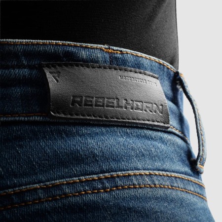JEANSY MOTOCYKLOWE REBELHORN CLASSIC WASHED BLUE MONOLAYER 28/32