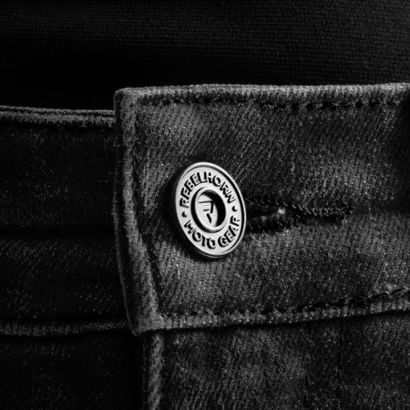 JEANSY MOTOCYKLOWE DAMSKIE REBELHORN CLASSIC WASHED BLACK MONOLAYER 24/28