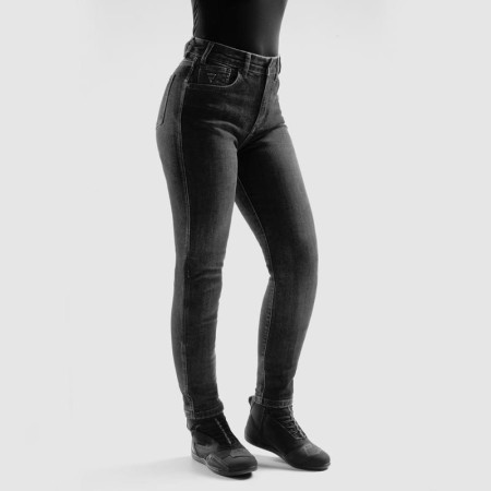 JEANSY MOTOCYKLOWE DAMSKIE REBELHORN CLASSIC WASHED BLACK MONOLAYER 24/28