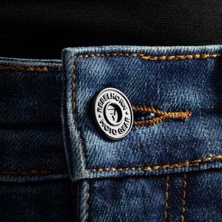 JEANSY MOTOCYKLOWE DAMSKIE REBELHORN CLASSIC WASHED BLUE MONOLAYER 24/28