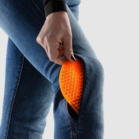 JEANSY MOTOCYKLOWE DAMSKIE REBELHORN CLASSIC WASHED BLUE MONOLAYER 24/28