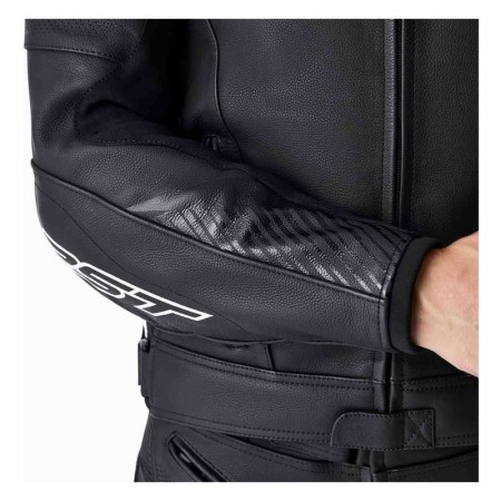 KURTKA MOTOCYKLOWA SKÓRZANA RST TRACTECH EVO D3O BLACK WHITE