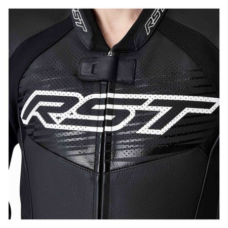 KURTKA MOTOCYKLOWA SKÓRZANA RST TRACTECH EVO D3O BLACK WHITE