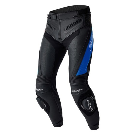 SPODNIE MOTOCYKLOWE SKÓRZANE RST TRACTECH EVO D3O BLACK BLUE