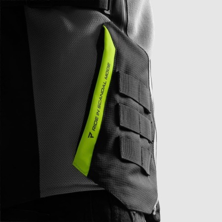 KURTKA MOTOCYKLOWA TEKSTYLNA REBELHORN SCANDAL 3 BLACK GREY FLUO YELLOW