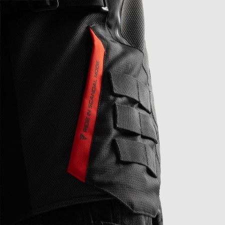 KURTKA MOTOCYKLOWA TEKSTYLNA REBELHORN SCANDAL 3 DARK GREY BLACK RED