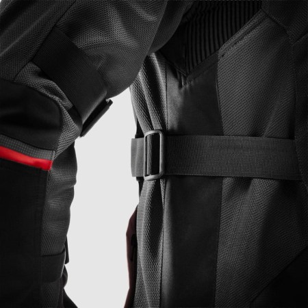 KURTKA MOTOCYKLOWA TEKSTYLNA REBELHORN SCANDAL 3 DARK GREY BLACK RED