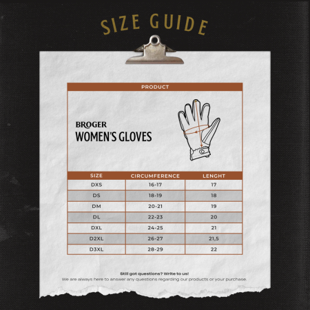 RĘKAWICE SKÓRZANE BROGER CALIFORNIA LADY BLACK DXS