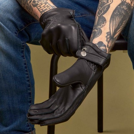 RĘKAWICE SKÓRZANE BROGER ALASKA LADY BLACK DL