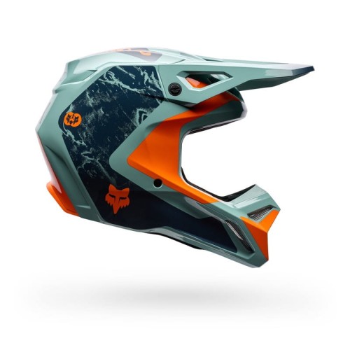 Kask Motocyklowy Off Road Fox V1 IMAGE PRINT ARCTIC BLUE