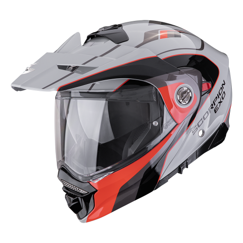 Kask Motocyklowy Systemowy SCORPION ADX-2 KAMPS GREY RED