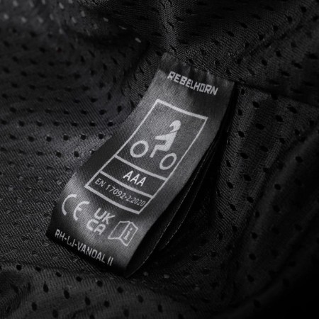KURTKA MOTOCYKLOWA SKÓRZANA REBELHORN VANDAL 2 BLACK GREY FLUO YELLOW 46