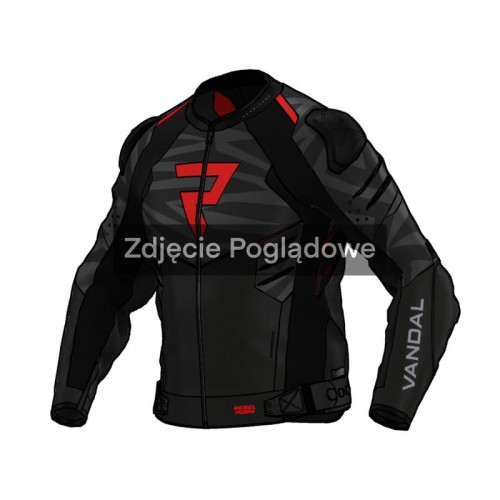 Przejdź do produktu KURTKA MOTOCYKLOWA SKÓRZANA REBELHORN VANDAL 2 BLACK GREY FLUO RED 46