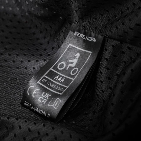 KURTKA MOTOCYKLOWA SKÓRZANA REBELHORN VANDAL 2 BLACK GREY FLUO RED 46
