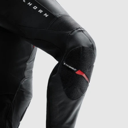SPODNIE MOTOCYKLOWE SKÓRZANE DAMSKIE REBELHORN DIVA BLACK RED W36