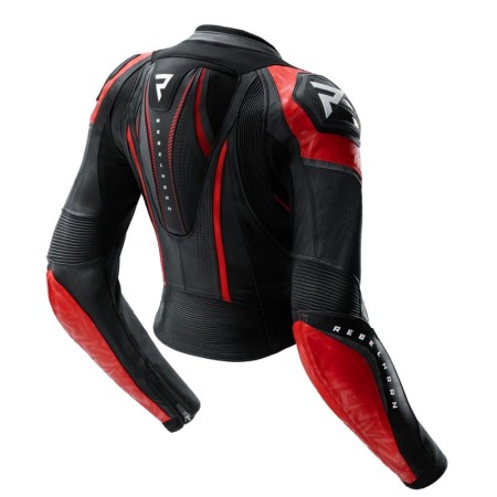 KURTKA MOTOCYKLOWA SKÓRZANA DAMSKA REBELHORN DIVA RS BLACK RED W32