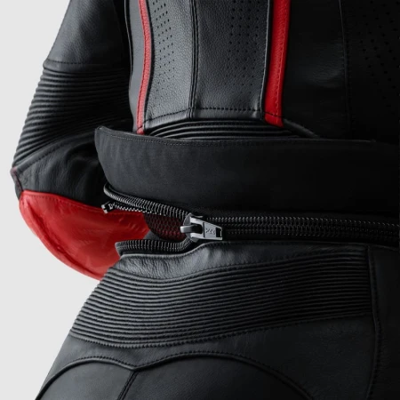 KURTKA MOTOCYKLOWA SKÓRZANA DAMSKA REBELHORN DIVA RS BLACK RED W32