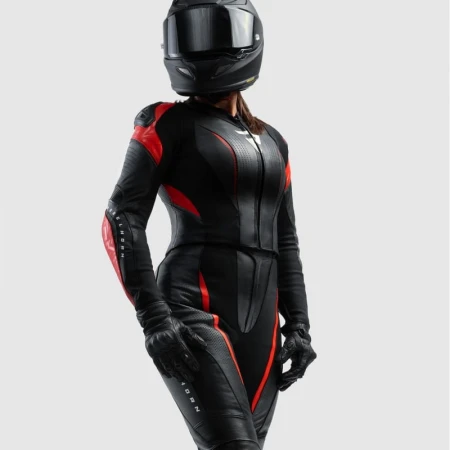 KURTKA MOTOCYKLOWA SKÓRZANA DAMSKA REBELHORN DIVA RS BLACK RED W32
